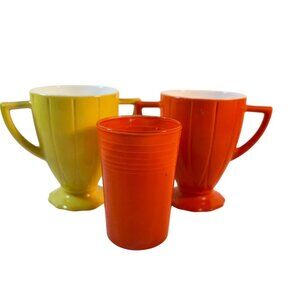 Vintage Hazel Atlas Newport Hairpin Sugar Bowls Juice Tumbler Glass READ